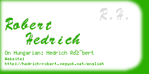 robert hedrich business card